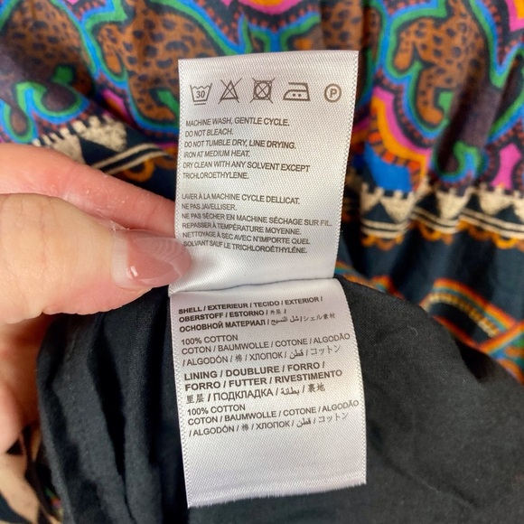 FARM Rio V-Neck Printed Tunic Dress in Green Size Extra Small. - Picture 9 of 15